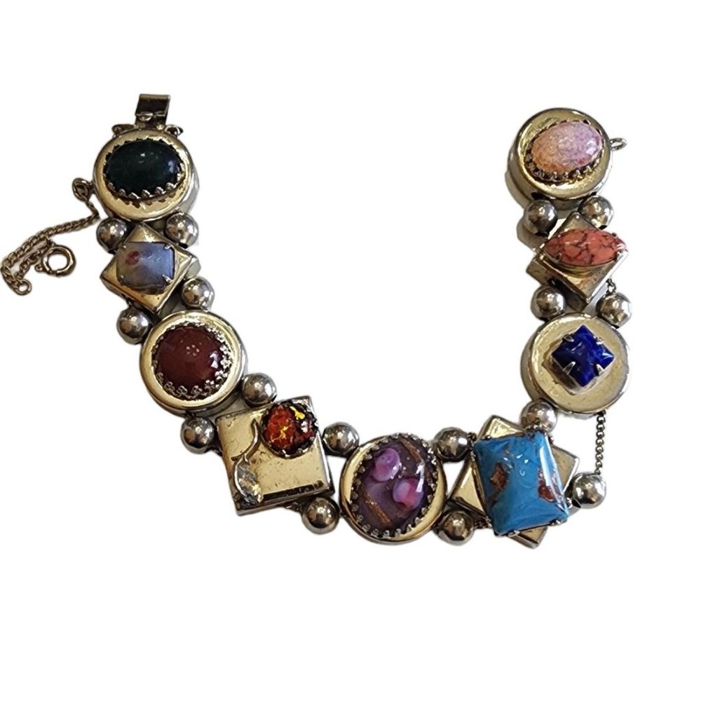 Vintage All Glass Slide Bracelet (A2872)